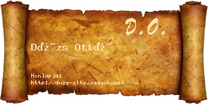 Dúzs Ottó névjegykártya